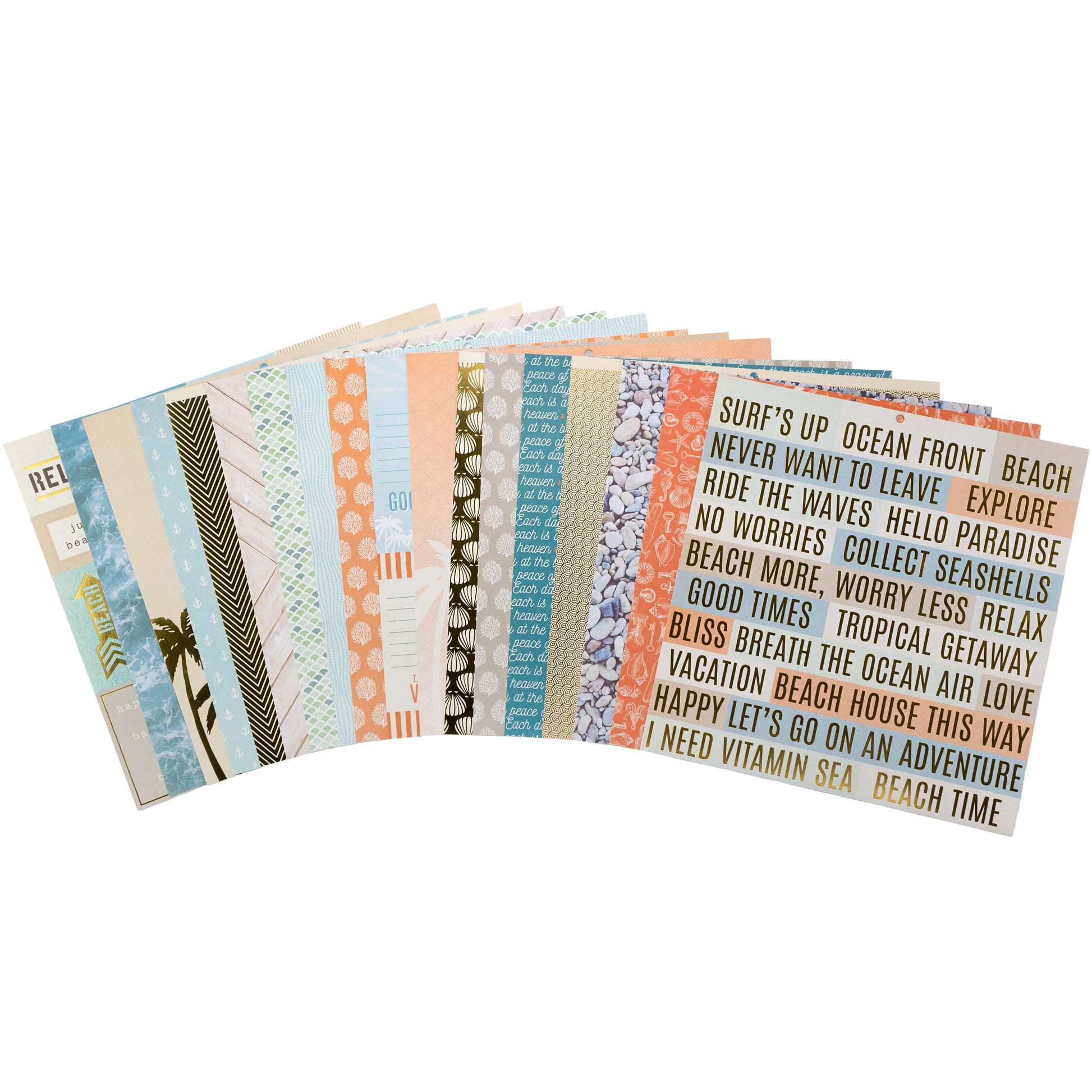 DCWV Cardstock DCWV - Double-Sided 12" x 12" Cardstock Stack - Beach House
