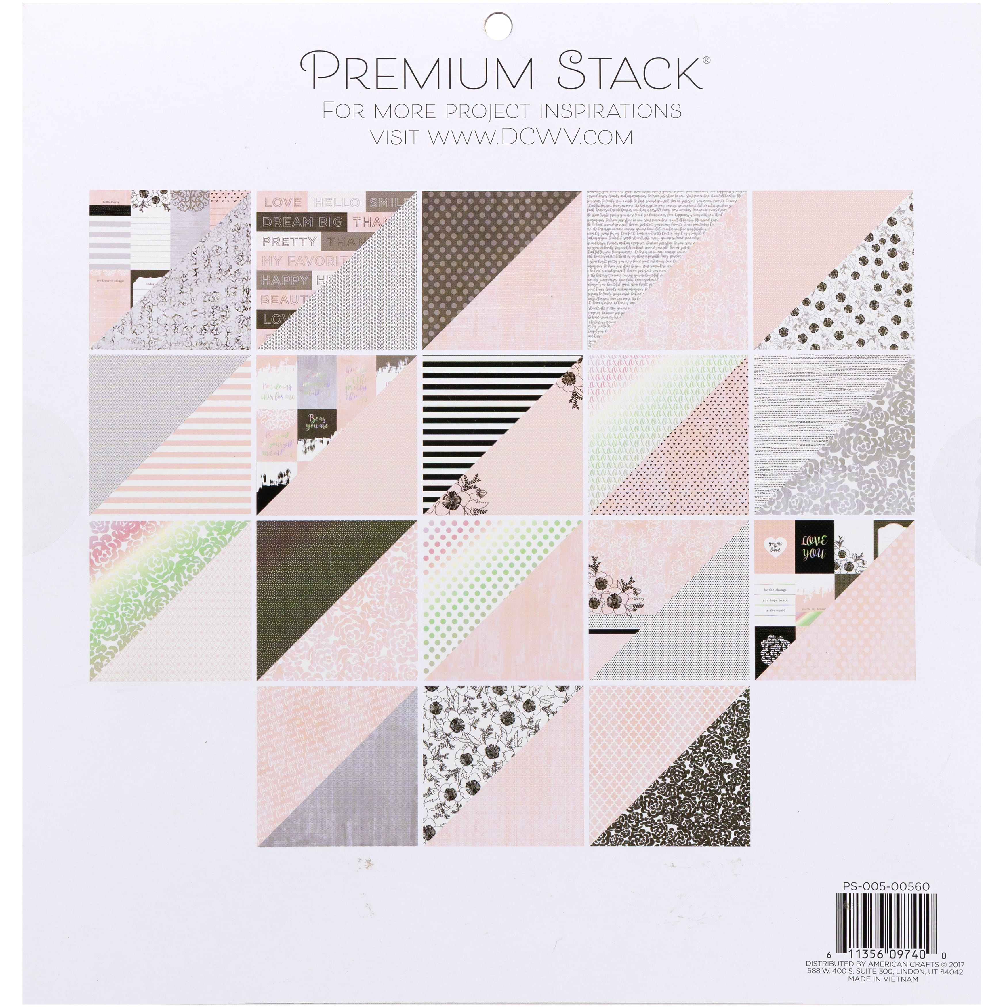 DCWV Cardstock DCWV - Double-Sided 12" x 12" Cardstock Stack - Posh & Pink