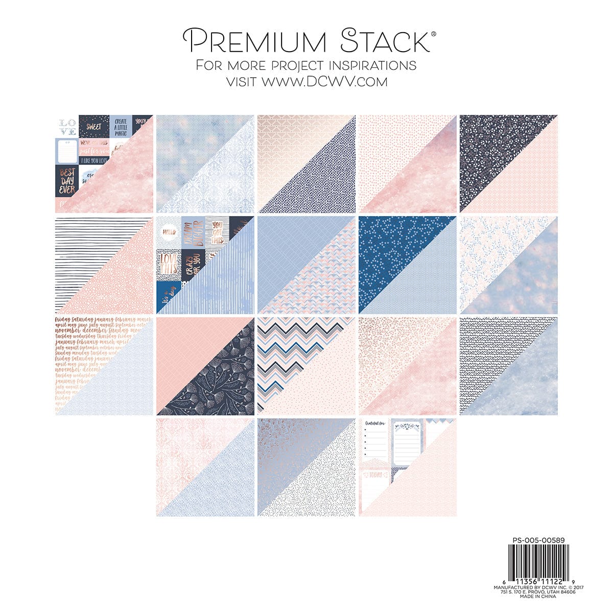 DCWV Cardstock DCWV Double-Sided 12x12" Cardstock Stack - Peri & Peach