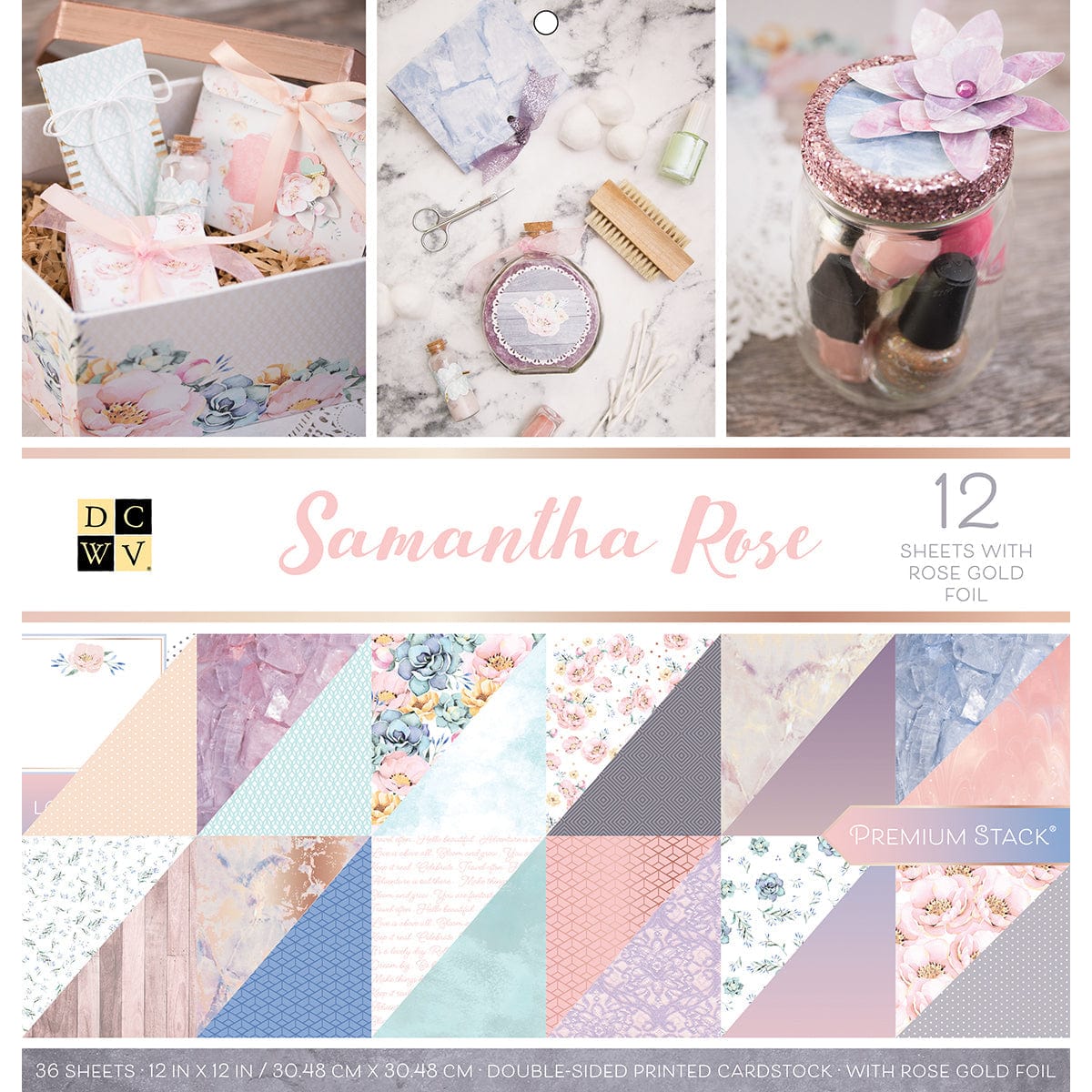 DCWV Cardstock DCWV Double-Sided 12x12" Cardstock Stack - Samantha Rose