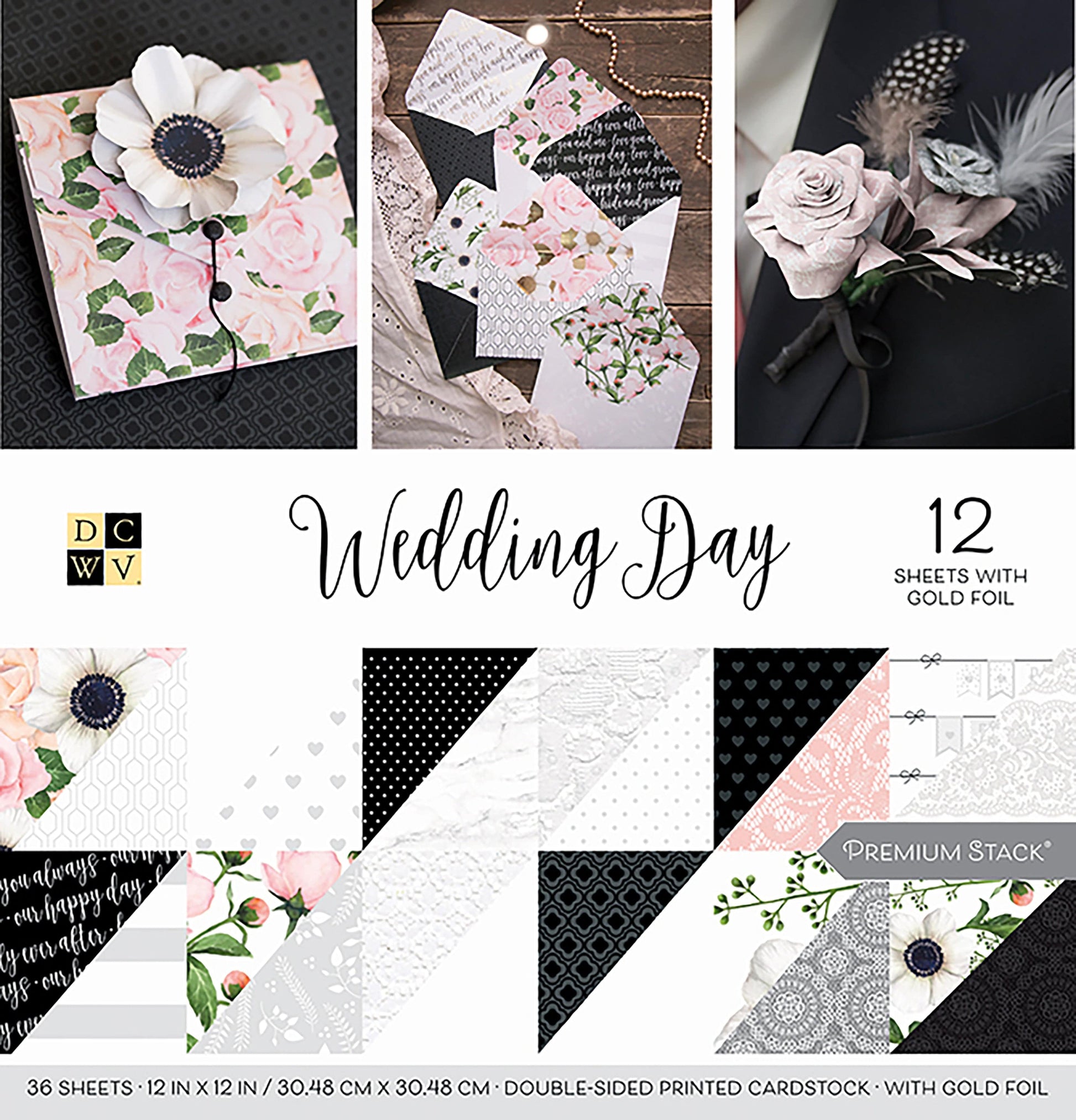 DCWV Cardstock DCWV Double-Sided 12x12" Cardstock Stack - Wedding Day