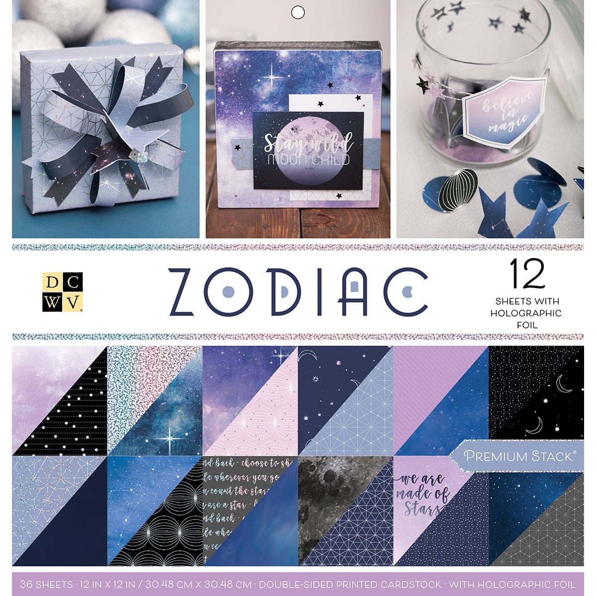 DCWV Cardstock DCWV Double-Sided 12x12" Cardstock Stack - Zodiac