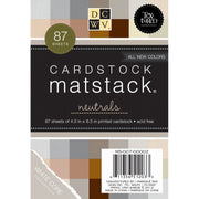 DCWV Cardstock DCWV Single-Sided 4.5x6.5" Mat Stack - Neutrals with White Core
