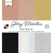 DCWV Cardstock DCWV Single-Sided 6x6" Cardstock Stack - Glitzy Metallics with Glitter