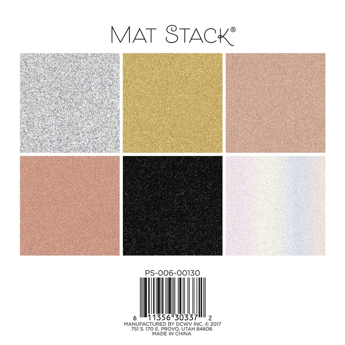 DCWV Cardstock DCWV Single-Sided 6x6" Cardstock Stack - Glitzy Metallics with Glitter
