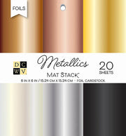 DCWV Cardstock DCWV Single-Sided 6x6" Cardstock Stack - Metallic Foil Solids