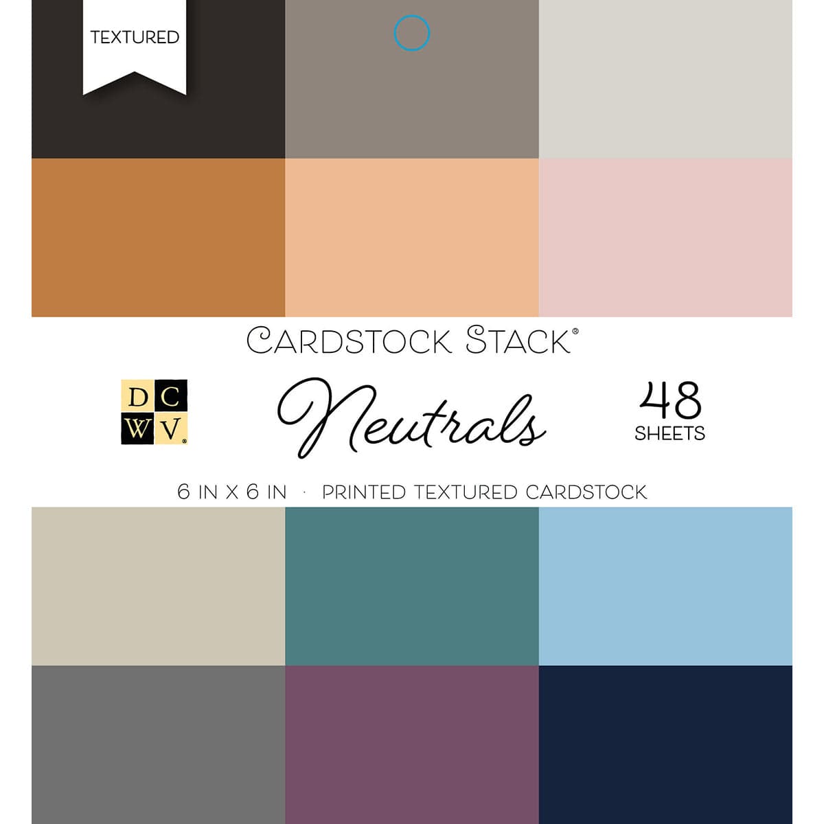 DCWV Cardstock DCWV Single-Sided 6x6" Cardstock Stack - Neutrals