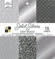 DCWV Cardstock DCWV Single-Sided 6x6" Cardstock Stack - Solid Silvers Glitter & Foil