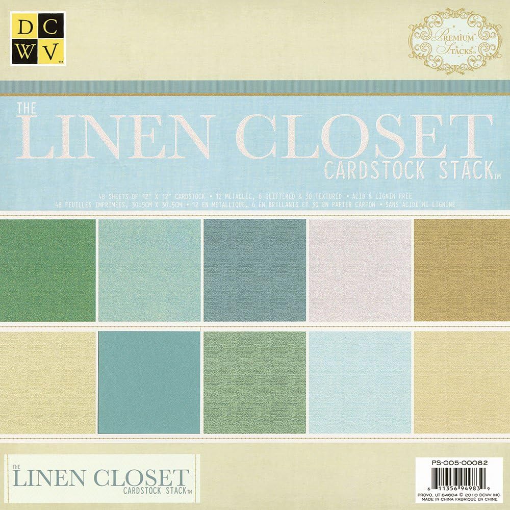 DCWV Cardstock DCWV Solid Cardstock Stack 12"X12" 48/Pkg - Linen Closet