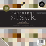 DCWV DCWV Single-Sided 12x12" Cardstock Stack - Neutrals with White Core