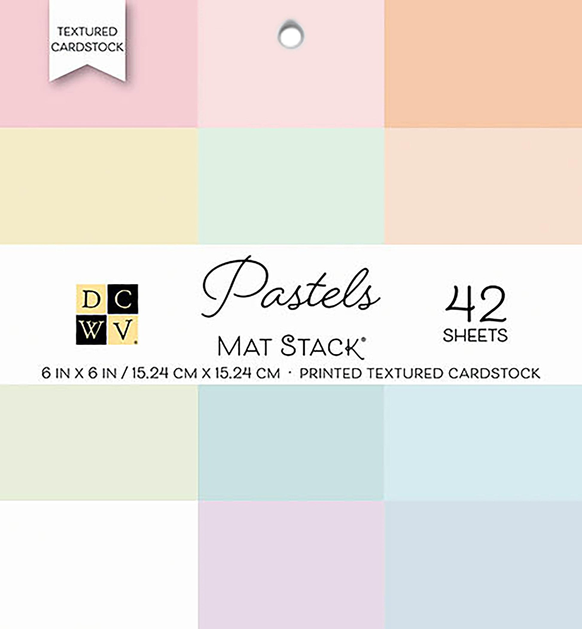 DCWV DCWV Single-Sided 6x6" Cardstock Stack - Solid Pastels