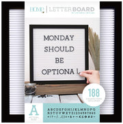 DCWV Letterboard DCWV Framed Letterboard 12"X12"-Black W/White Insert