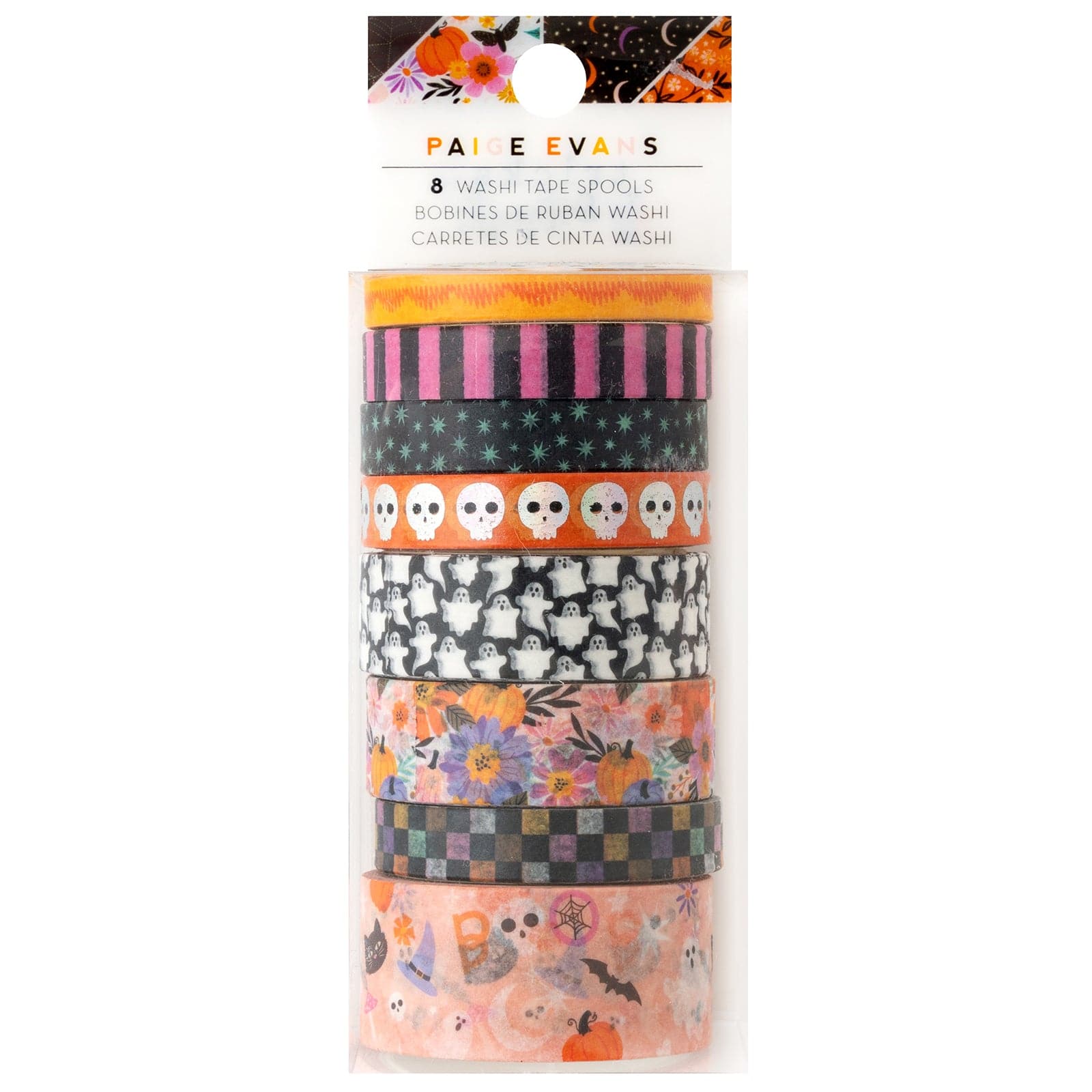 DCWV Paige Evans Tricks & Treats Washi Tape - 8pcs - 316060