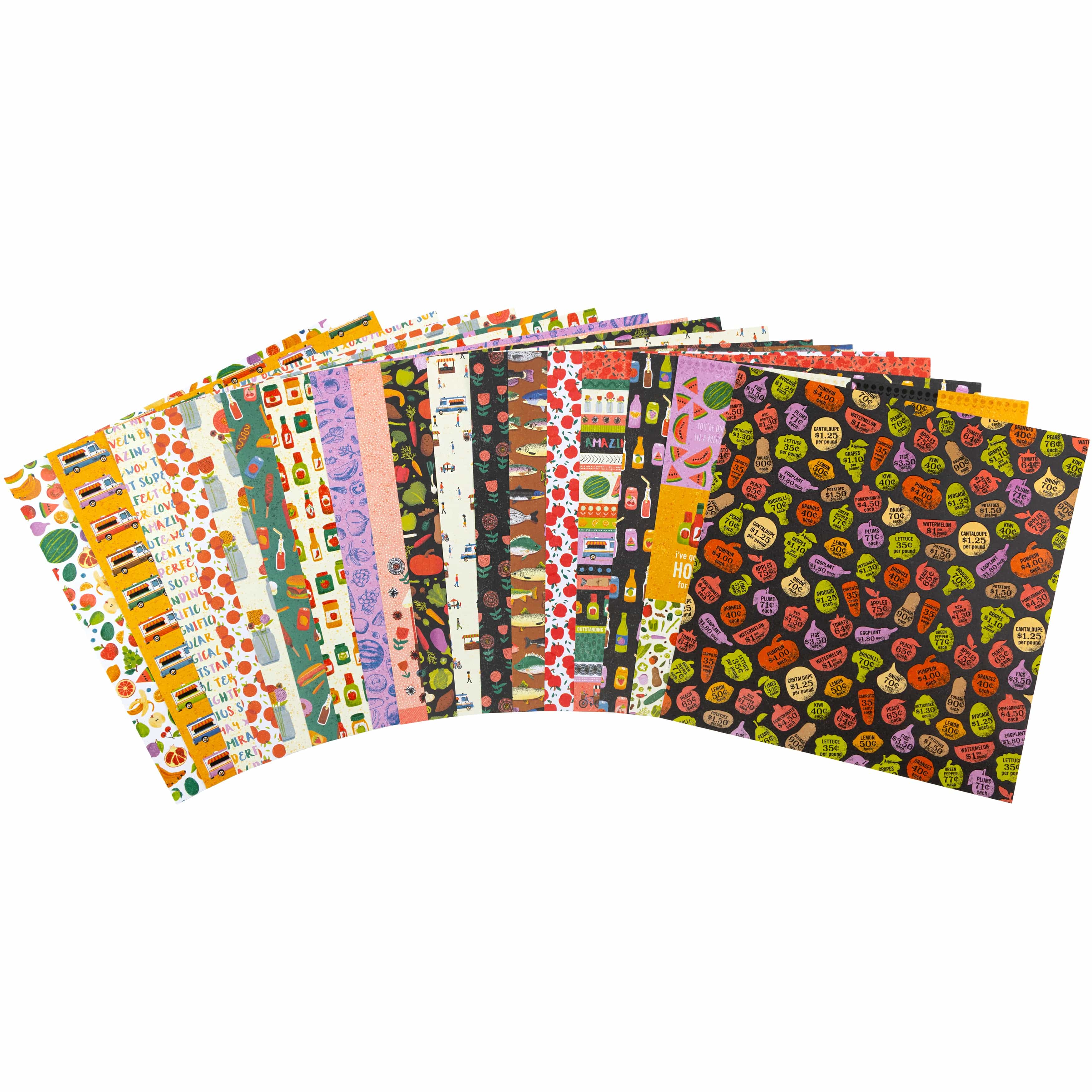 DCWV Patterned Paper DCWV - Double-Sided 12" x 12" Cardstock Stack - Street Market