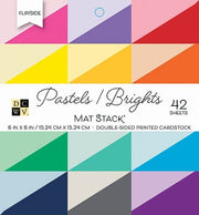 DCWV Patterned Paper DCWV Double-Sided 6x6" Cardstock Stack - Flip/Side Solid Pastels & Brights