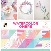 DCWV Patterned Paper DCWV Single-Sided 12x12" Cardstock Stack - Watercolor Ombre, 18 Designs/2 Each