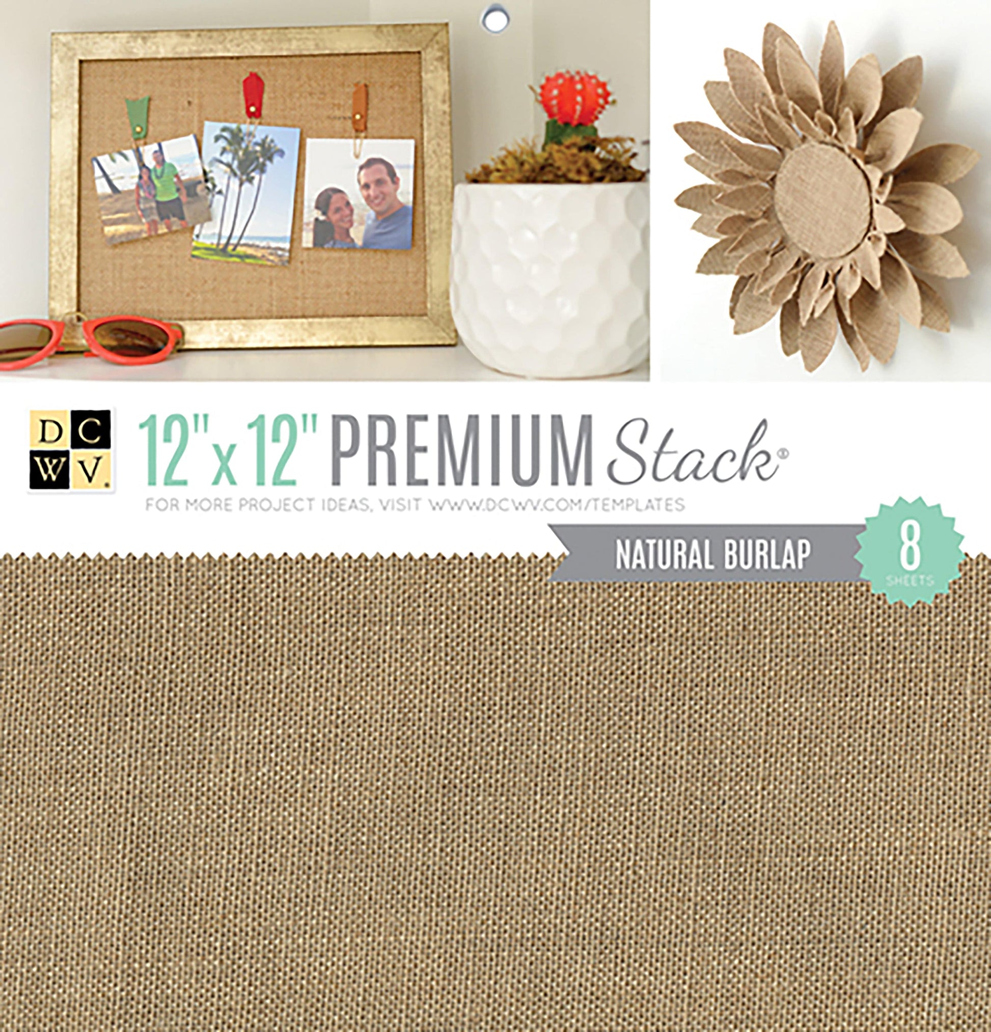 DCWV Specialty Paper DCWV Single-Sided Specialty Stack 12x12" - Natural Burlap