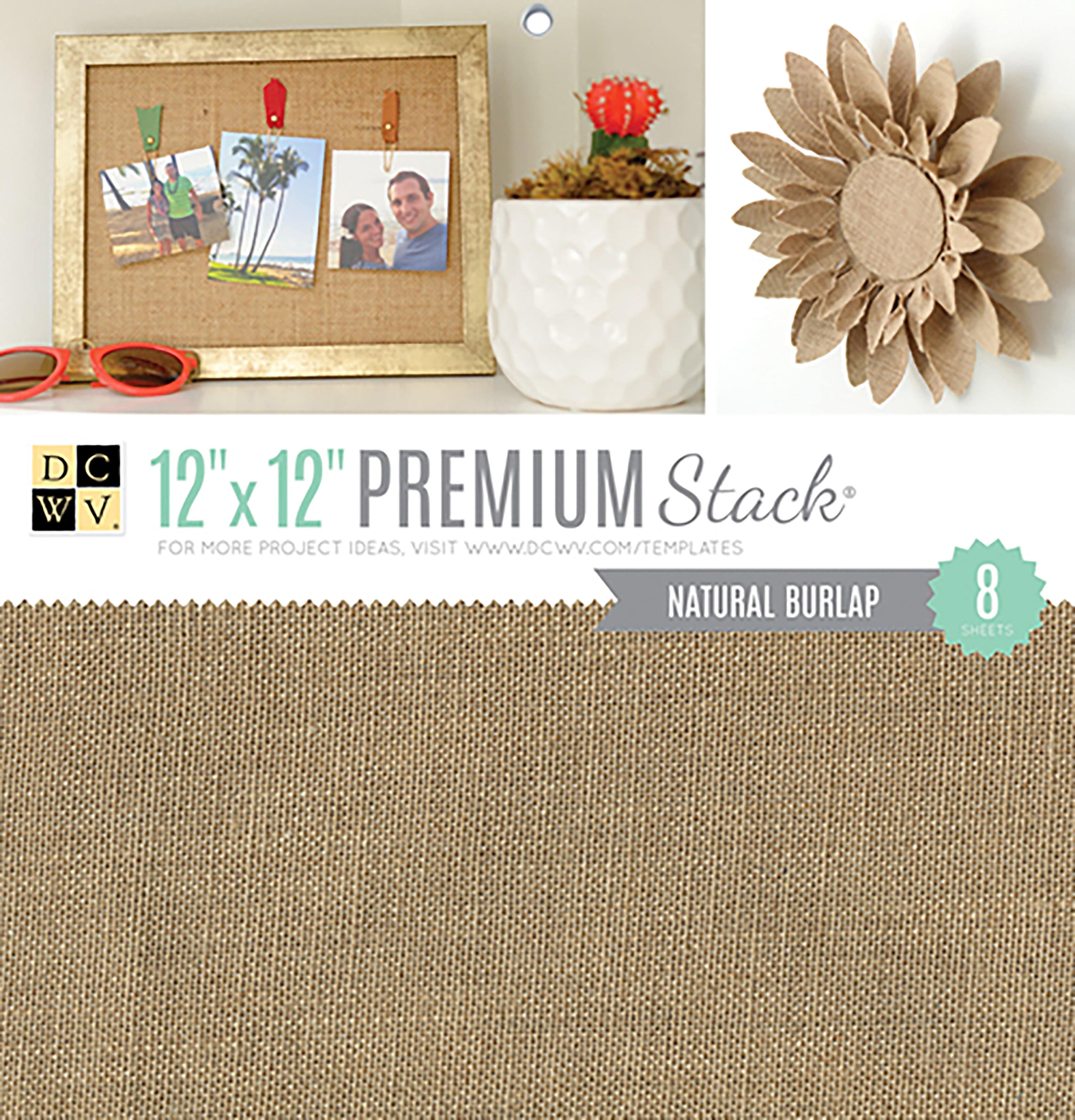 DCWV Specialty Paper DCWV Single-Sided Specialty Stack 12x12" - Natural Burlap
