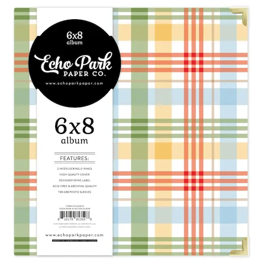 Echo Parks Albums Echo Park - The House at Pooh Corner - Pooh Bear Plaid 6" x 8" Album