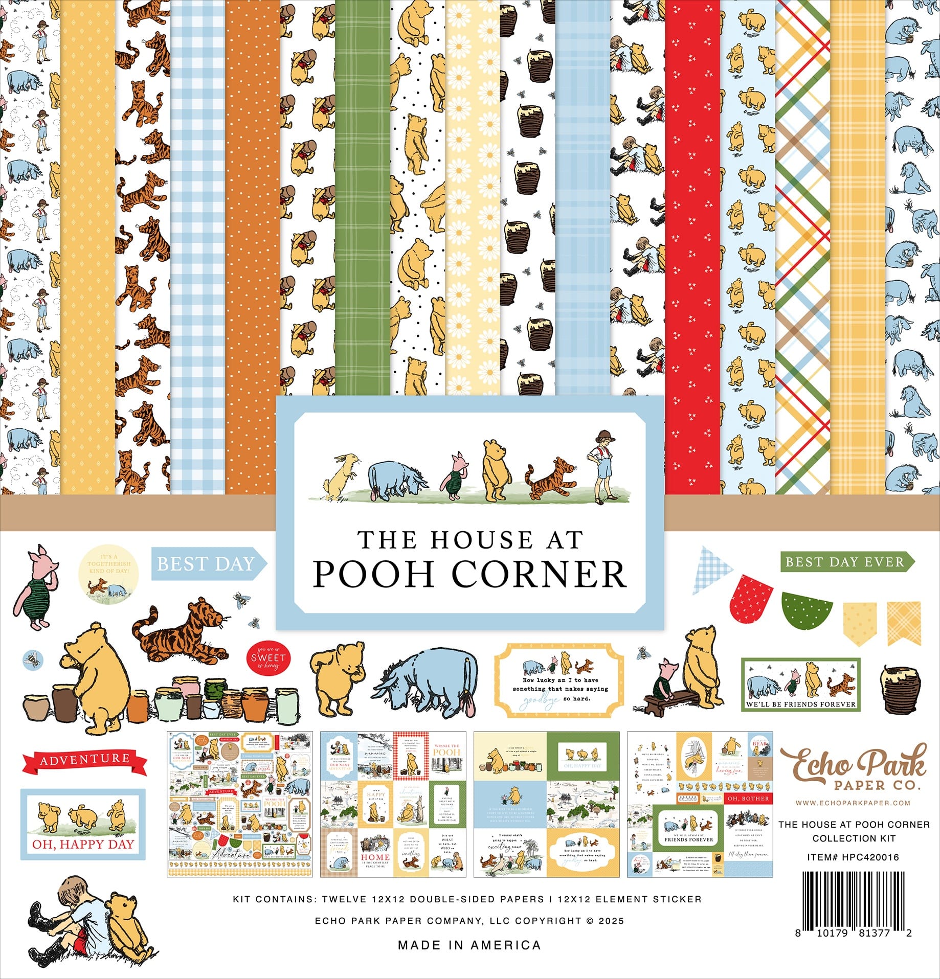 Echo Parks Enamel Dots Echo Park - The House At Pooh Corner - 12" x 12" Patterned Paper Pad