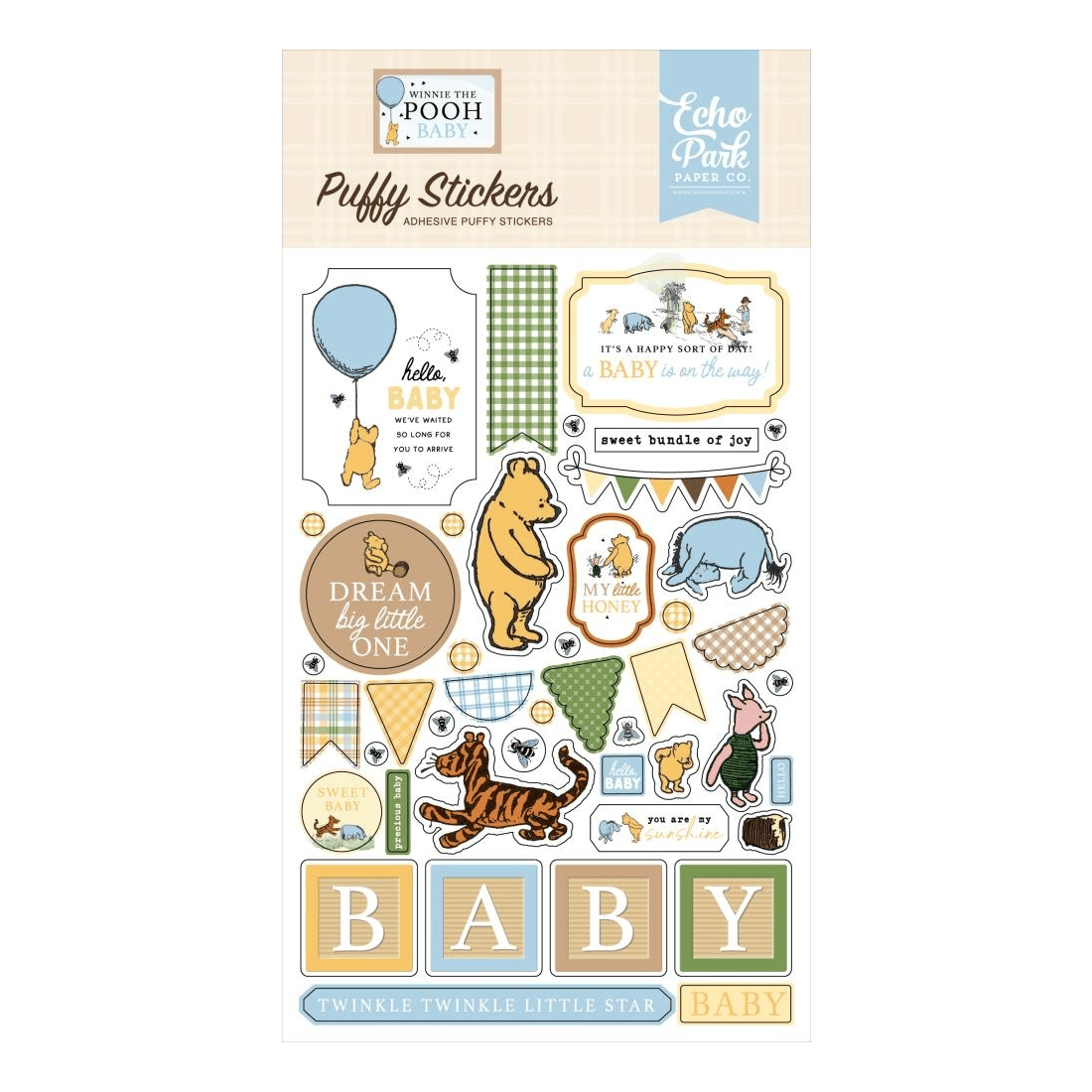 Echo Parks Stickers Echo Park - Winnie The Pooh - Puffy Stickers