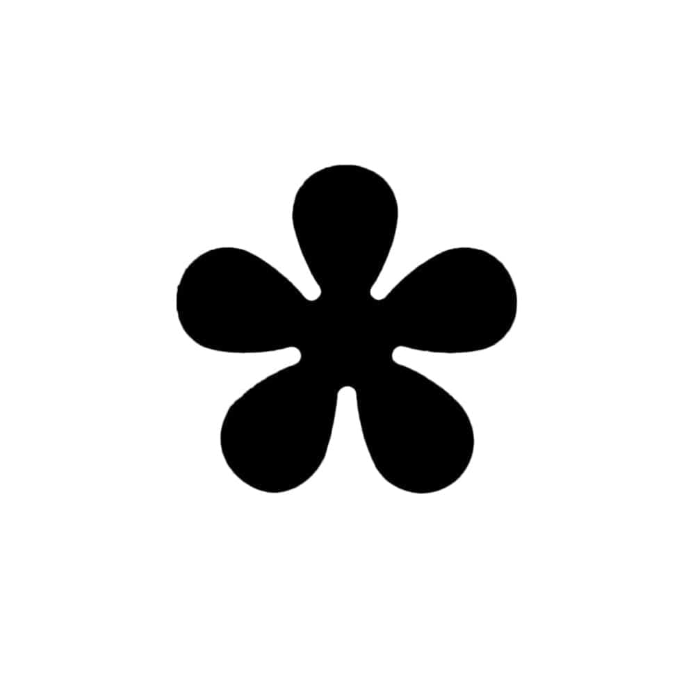 Ek Success Medium Punch-Retro Flower, 1"