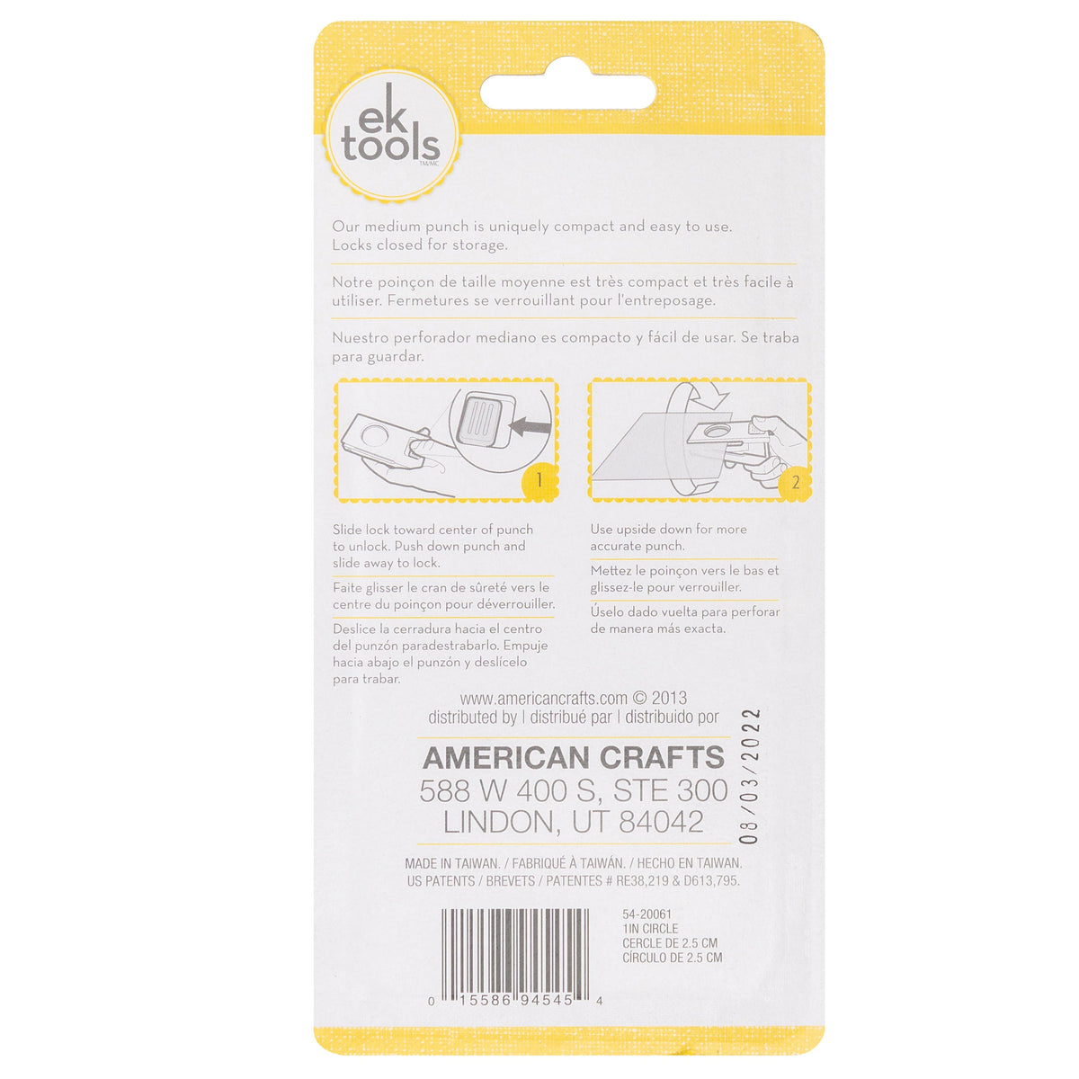Ek Success Punches EK Tools - Circle Paper Punch - 1"