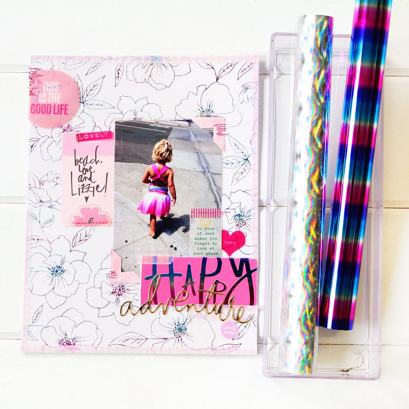 Heidi Swapp Craft Materials Heidi Swapp MINC Reactive Foil Roll – Pink Rainbow – 12" x 6ft