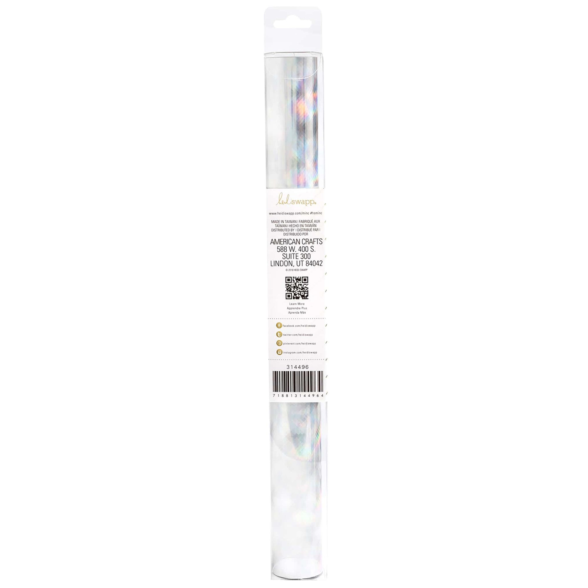 Heidi Swapp Craft Materials Heidi Swapp MINC Reactive Foil Roll – Silver Square – 12" x 6ft