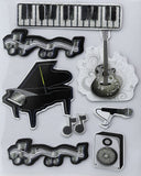 Load image into Gallery viewer, Little Birdie 3D Embellishment 9/Pkg Musical Notes
