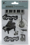 Load image into Gallery viewer, Little Birdie 3D Embellishment 9/Pkg Musical Notes