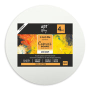 Little Birdie 4 inches Canvas Board Round 4" 4/Pkg-4"