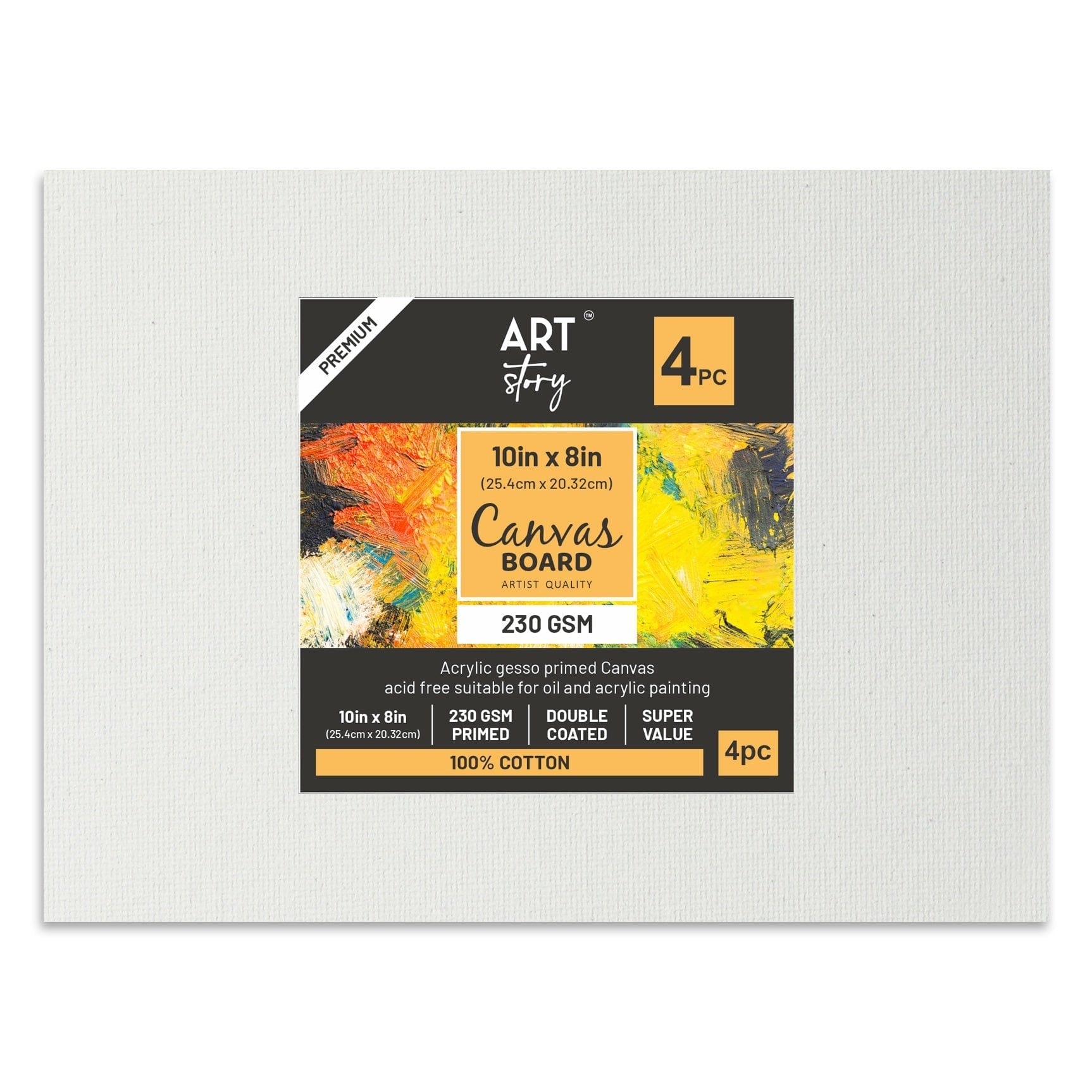 Little Birdie 8 x 10 inches Canvas Board Rectangle 8"X10" 4/Pkg