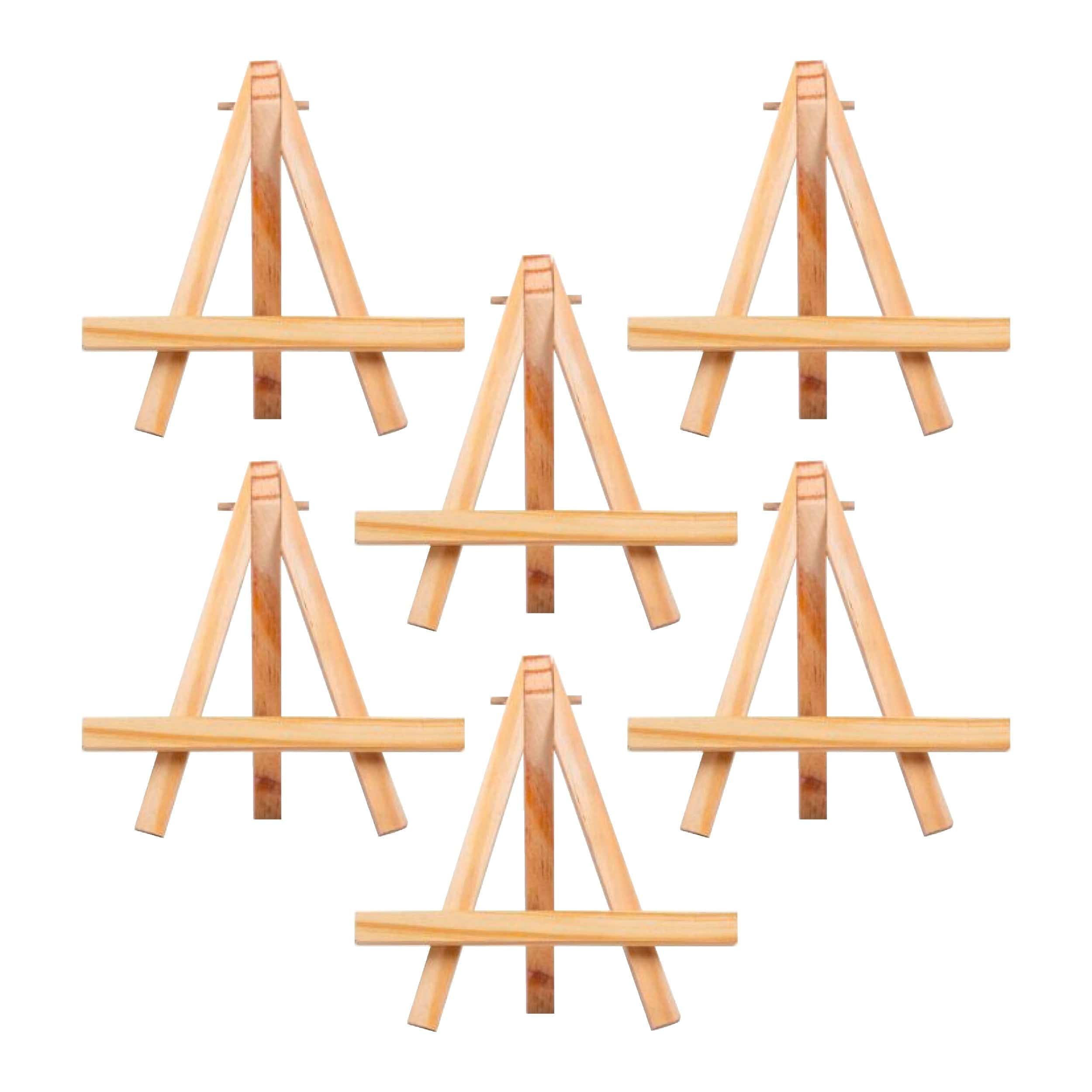 Little Birdie Canvas and Art Panels 11x11 cm – Pack of 6 Mini Wooden Easel - With or Without Mini Canvas