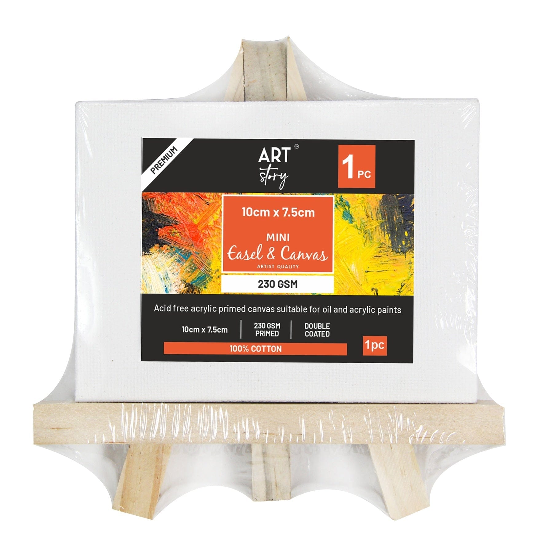 Little Birdie Canvas and Art Panels 4.33 inch Easel with Canvas Mini Wooden Easel - With or Without Mini Canvas