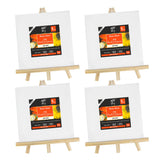 Load image into Gallery viewer, Little Birdie Canvas and Art Panels Canvas with Wooden Easel – 15x15 cm Canvas – Pack of 4 Mini Wooden Easel - With or Without Mini Canvas