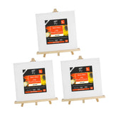 Load image into Gallery viewer, Little Birdie Canvas and Art Panels Canvas with Wooden Easel – 20x20 cm Canvas – Pack of 3 Mini Wooden Easel - With or Without Mini Canvas