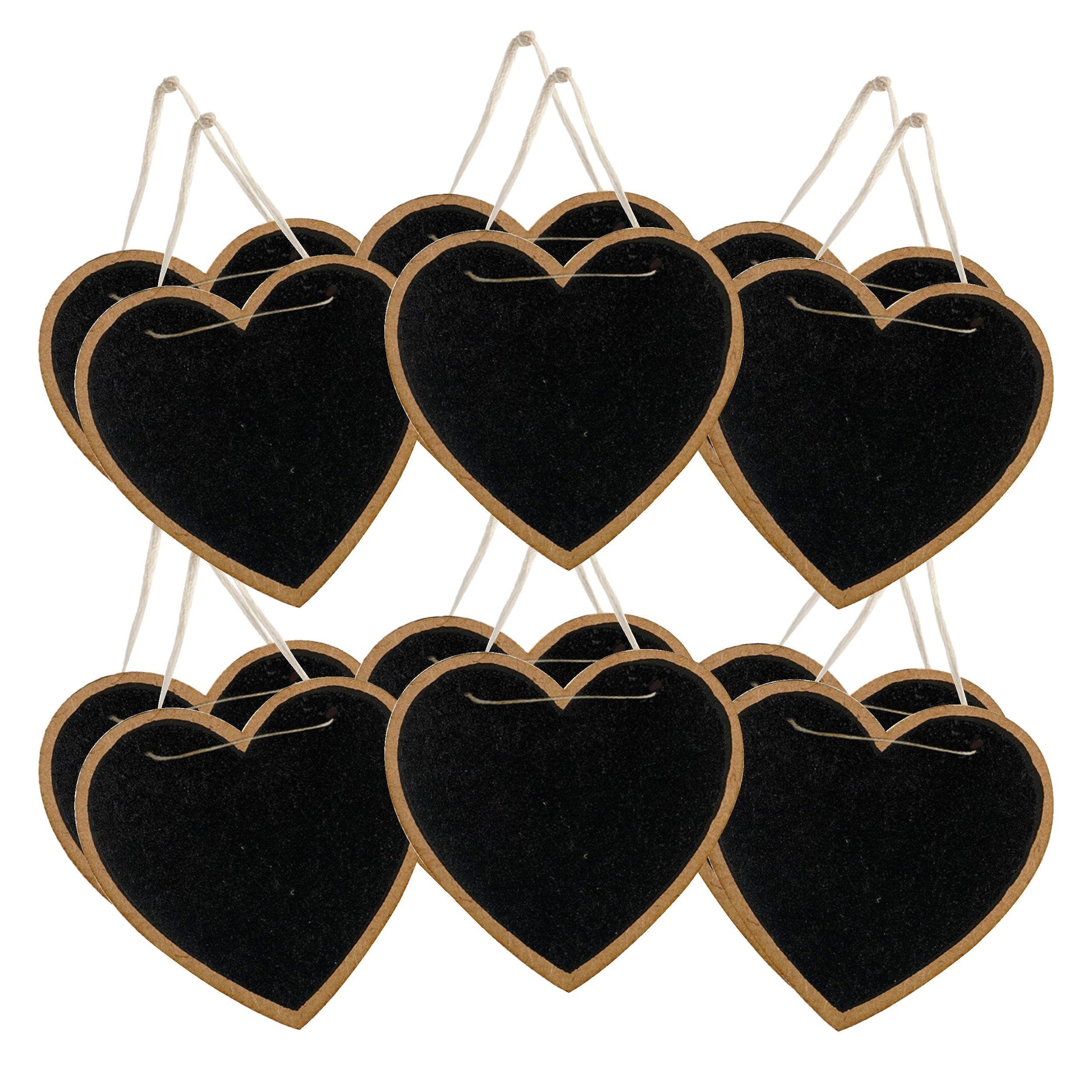 Little Birdie Chalkboard Heart - Pack of 6 Hanging Mini Chalkboard Signs
