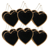 Load image into Gallery viewer, Little Birdie Chalkboard Heart - Pack of 6 Hanging Mini Chalkboard Signs