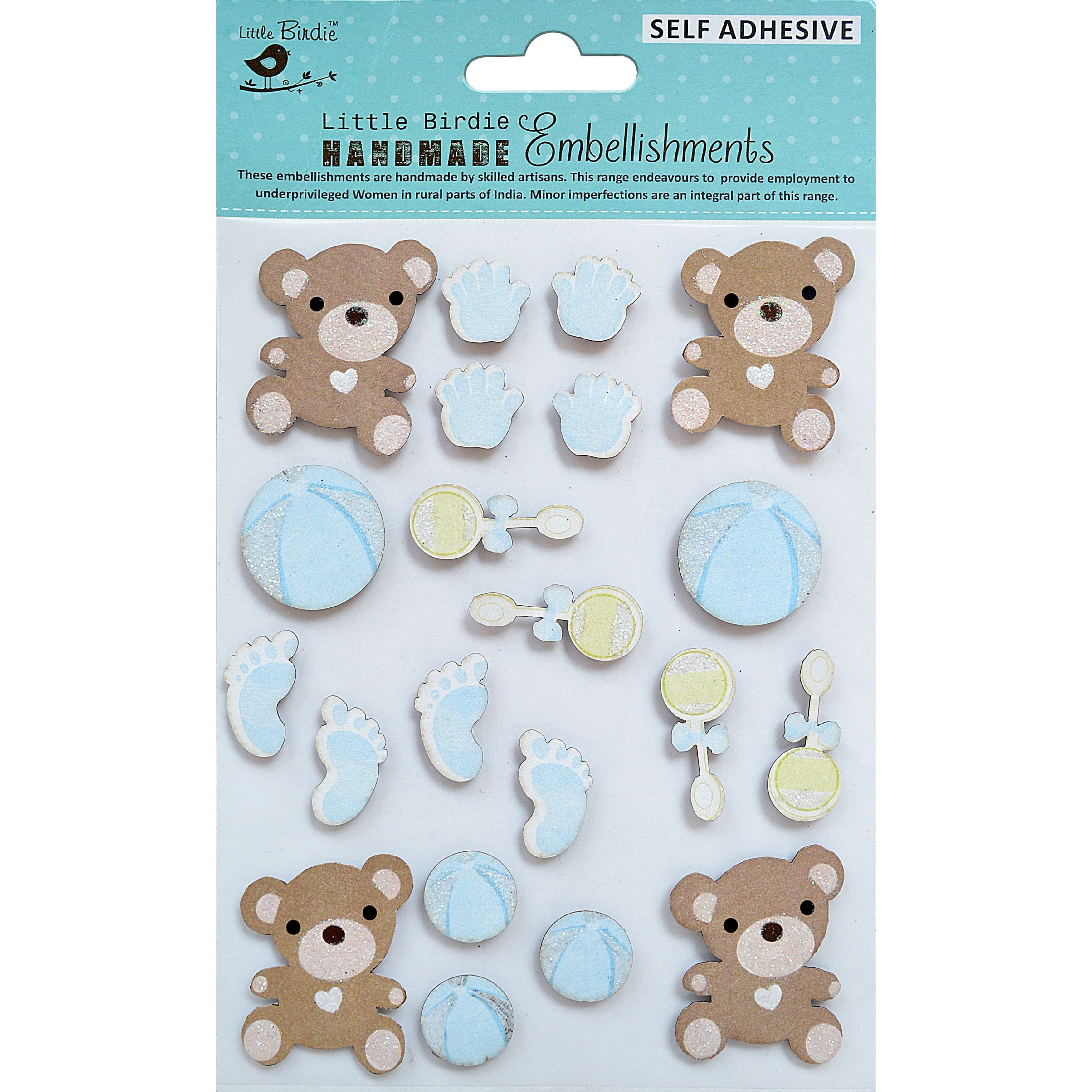 Little Birdie Little Birdie - 21 Pack 3D Embellishments – Little Hands Tiny Feet