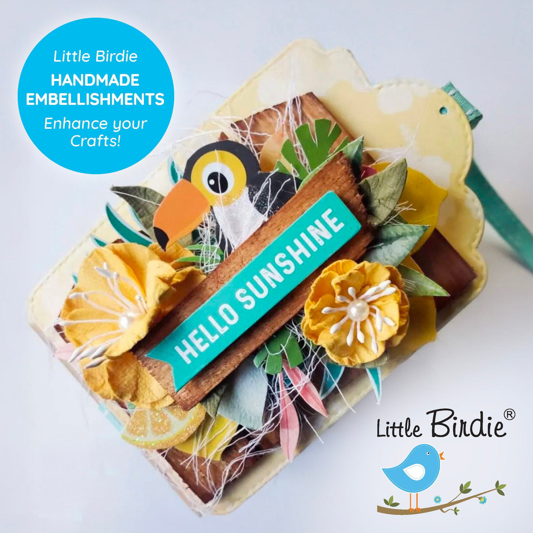 Little Birdie Little Birdie 3D Embellishments â€“ Cupcakes And Berries (Pack of 4, 68 Pieces Total)