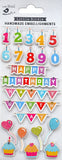 Load image into Gallery viewer, Little Birdie Little Birdie 3D Glitter Embellishment 22/Pkg-Birthday Bash