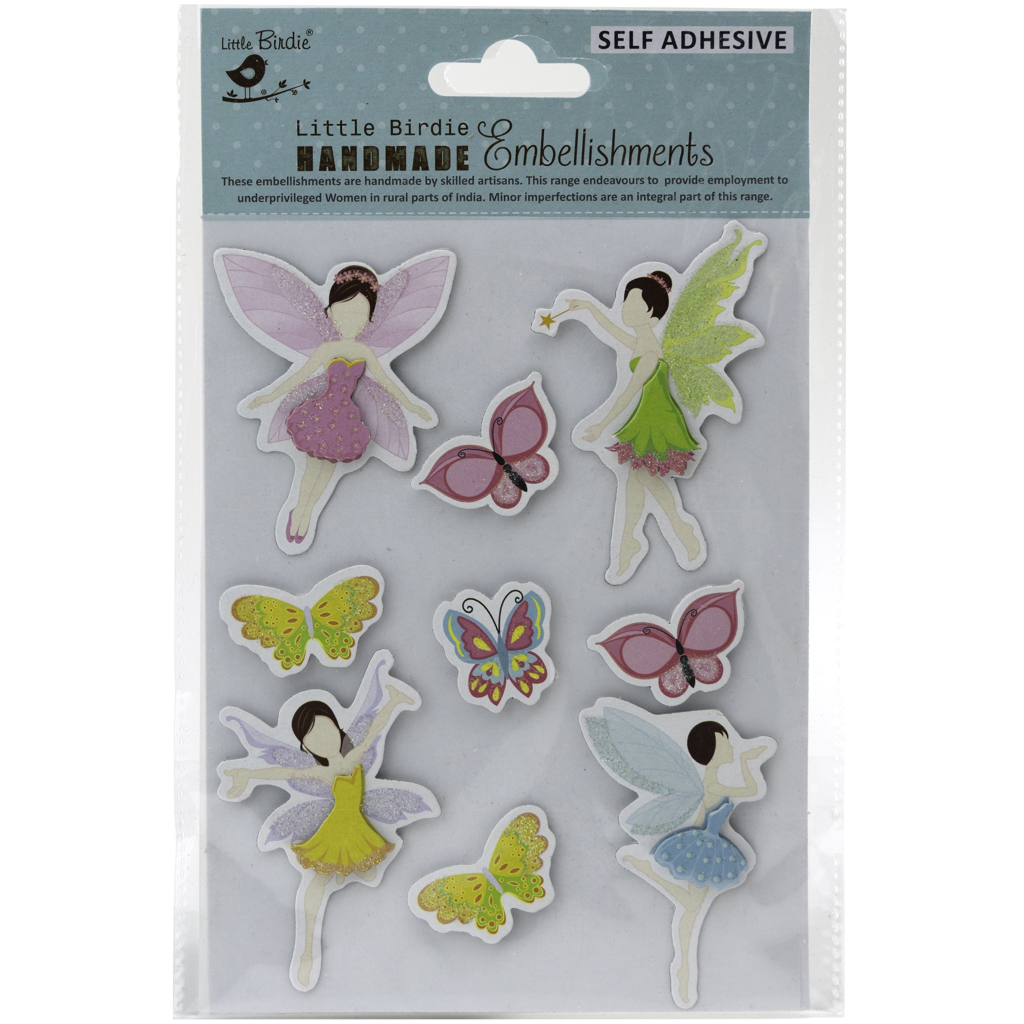 Little Birdie Little Birdie - 9 Pack 3D Embellishments – Fairy Tale