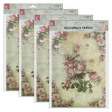 Load image into Gallery viewer, Little Birdie Little Birdie Decoupage Paper A4 - Pack of 4 (16 Sheets Total) | Craft Paper for DIY, Home Decor, and Mixed Media Art - (Fairy Blossom)