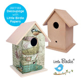 Load image into Gallery viewer, Little Birdie Little Birdie MDF Base Bird House 5.5&quot; x 7&quot; - Pack of 3 | DIY Unfinished Wood Craft | Paintable Birdhouse for Kids &amp; Adults | Ideal for Home Décor, School Projects &amp; Arts and Crafts