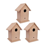 Load image into Gallery viewer, Little Birdie Little Birdie MDF Base Bird House 5.5&quot; x 7&quot; - Pack of 3 | DIY Unfinished Wood Craft | Paintable Birdhouse for Kids &amp; Adults | Ideal for Home Décor, School Projects &amp; Arts and Crafts