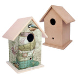 Load image into Gallery viewer, Little Birdie Little Birdie MDF Base Bird House 5.5&quot; x 7&quot; - Pack of 3 | DIY Unfinished Wood Craft | Paintable Birdhouse for Kids &amp; Adults | Ideal for Home Décor, School Projects &amp; Arts and Crafts
