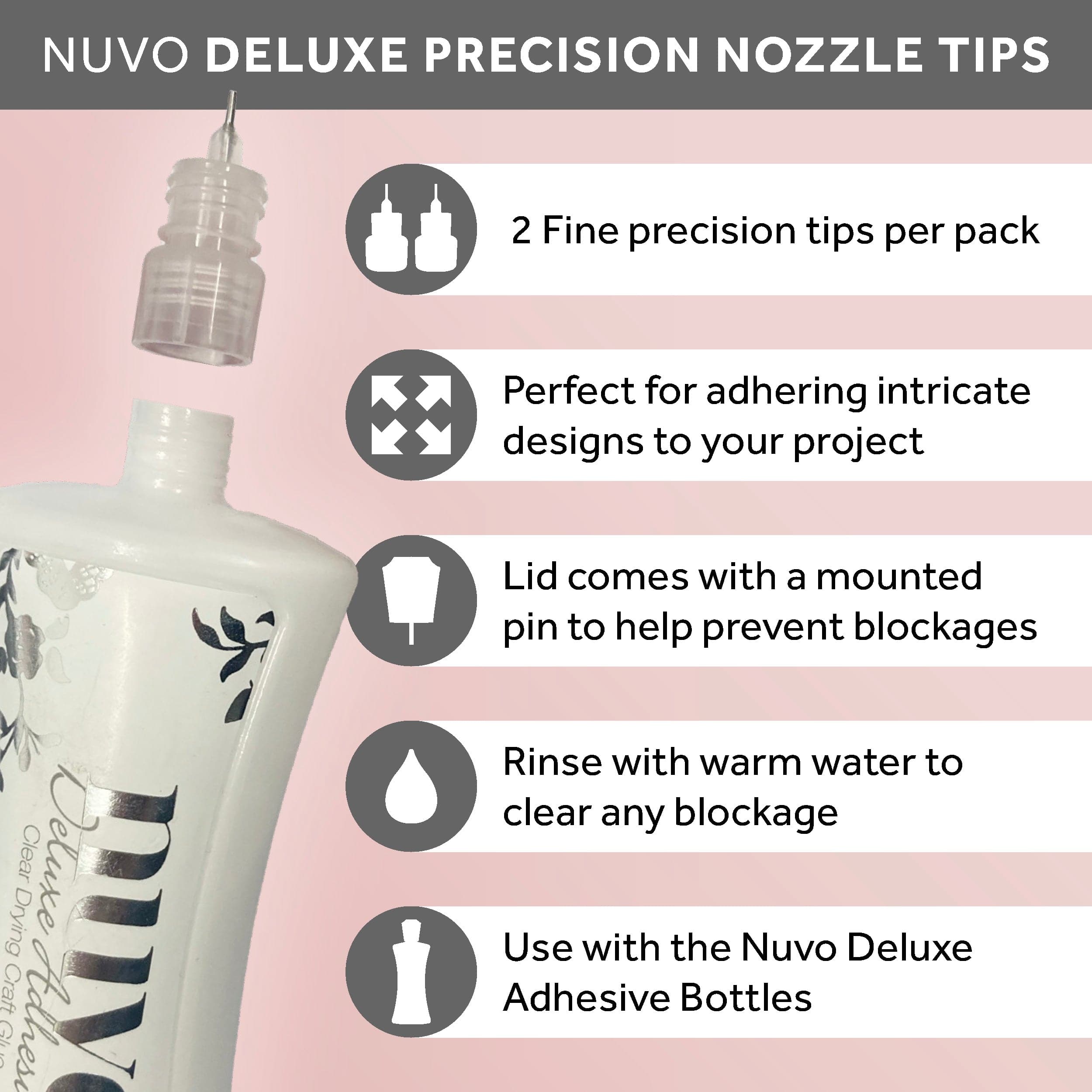 Nuvo Adhesives Multipack of 4 - Deluxe Adhesive Precision Tips - 207n4
