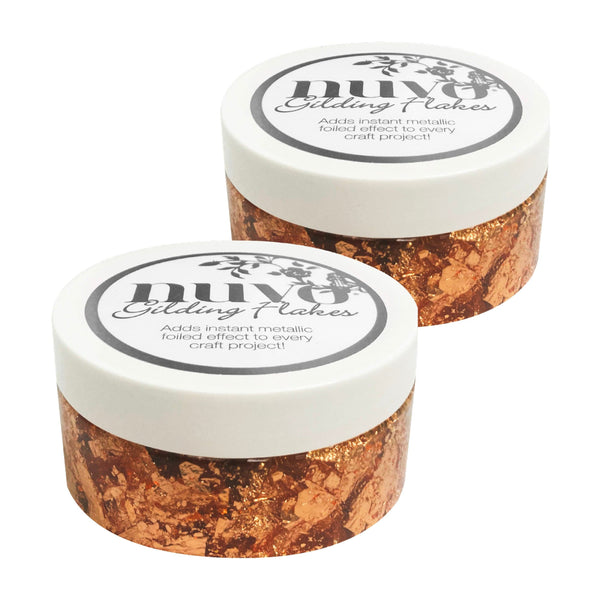 Nuvo Gilding Flakes Multipack of 2 - Gilding Flakes - Sunkissed Copper (200ml) - 852n2