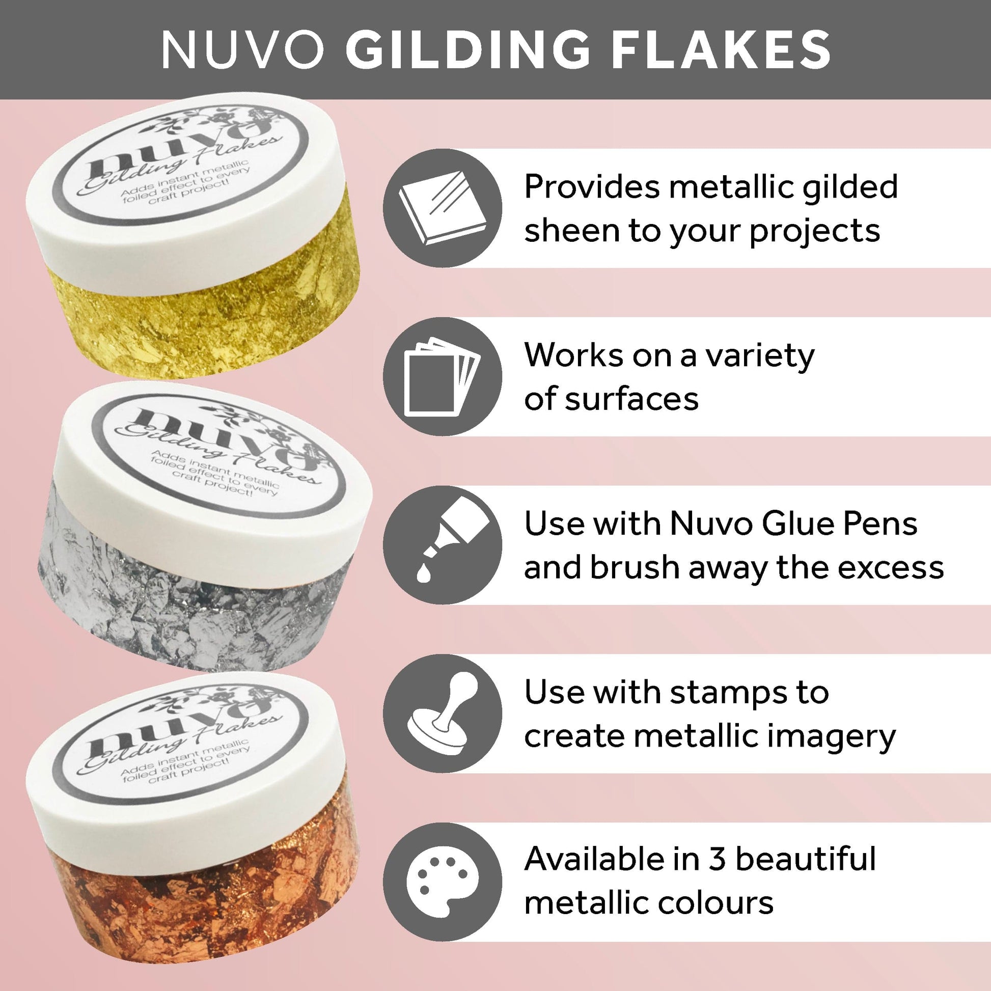 Nuvo Gilding Flakes Nuvo - Gilding Flakes - Radiant Gold (200ml) - 850n